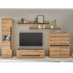 Wohnen Wohnwände<TV Anbauwand Set - Colomania (fünfteilig)