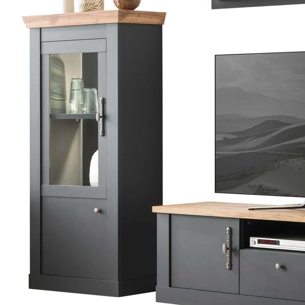 Wohnen Wohnwände<TV Anbauwand Wohnzimmermöbel Set - Lionel (vierteilig)