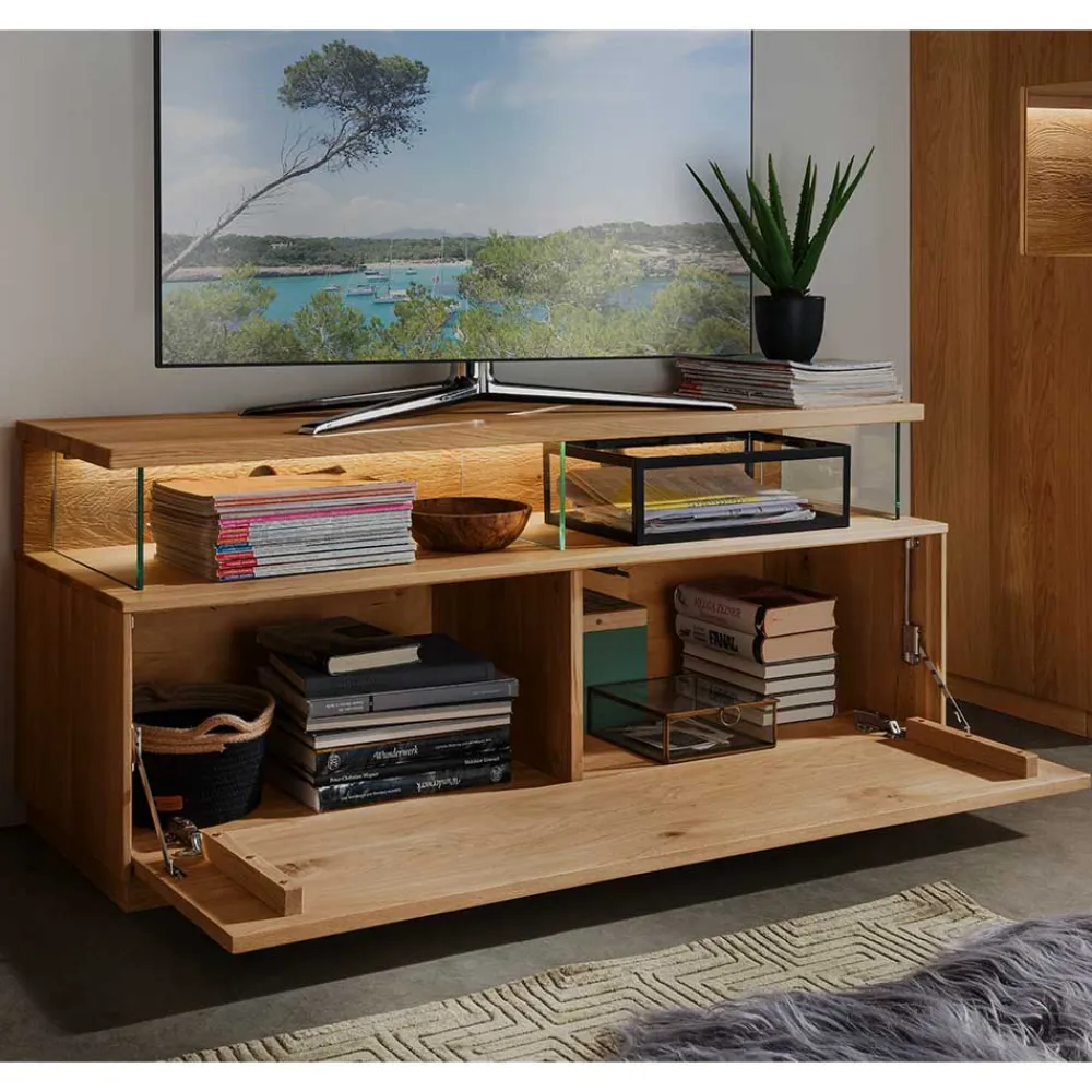 Wohnen Lowboards<TV Bank aus Wildeiche Massivholz - Millena