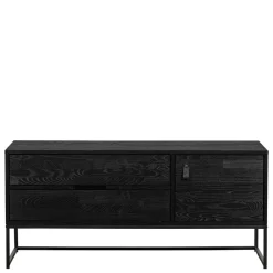 Wohnen Tv & Hifi-Möbel|Lowboards<TV Board - teilmassiv in Schwarz - Almery