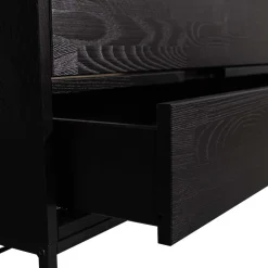 Wohnen Tv & Hifi-Möbel|Lowboards<TV Board - teilmassiv in Schwarz - Almery