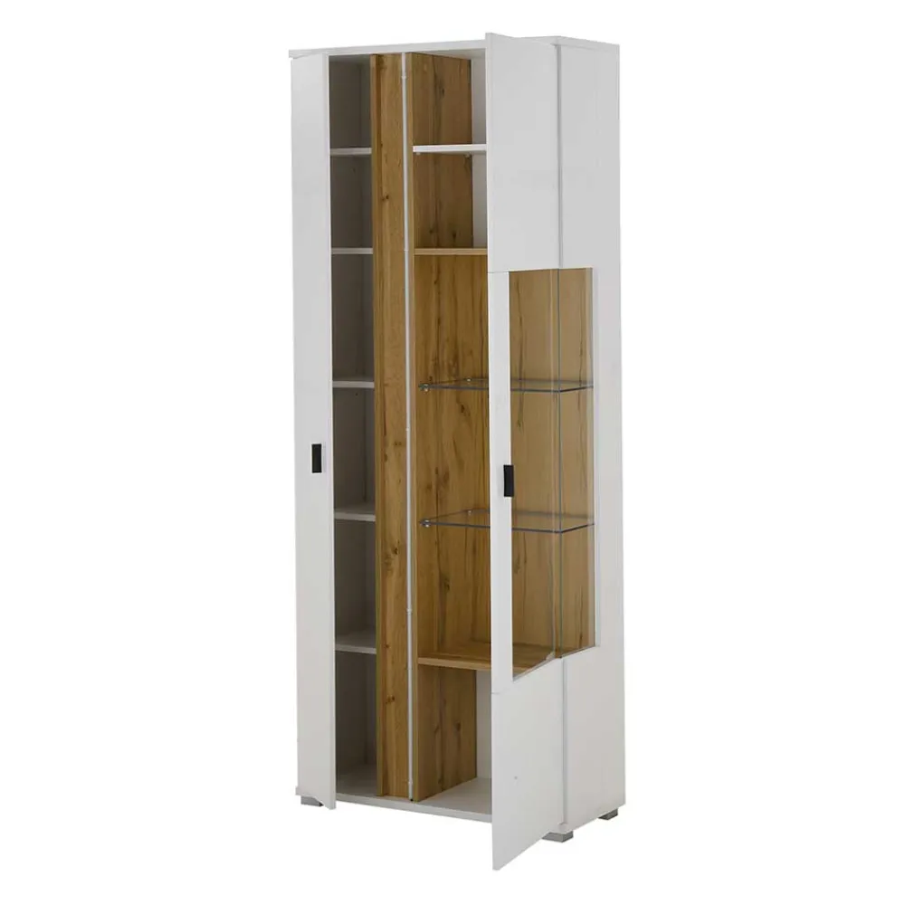 Wohnen Wohnwände<TV Board & Vitrinenschrank & Hängeboard Set - Racelyn (dreiteilig)