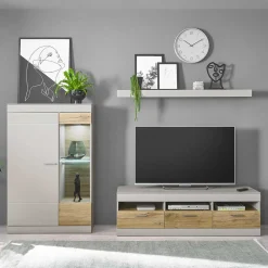 Wohnen Wohnwände<TV Board & Wandboard & Highboard - Lioscas (dreiteilig)