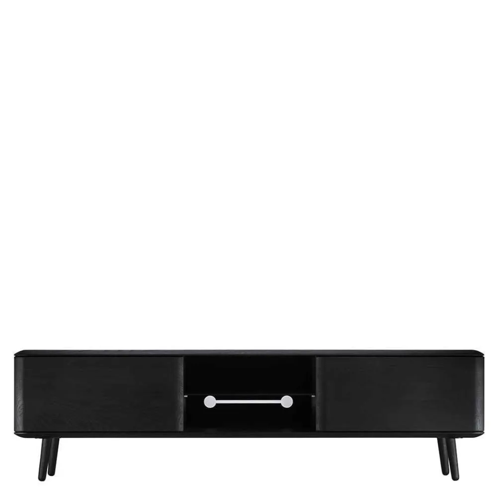 Wohnen Tv & Hifi-Möbel|Lowboards<TV Board aus Eiche geschliffen & Schwarz geölt - Asnes