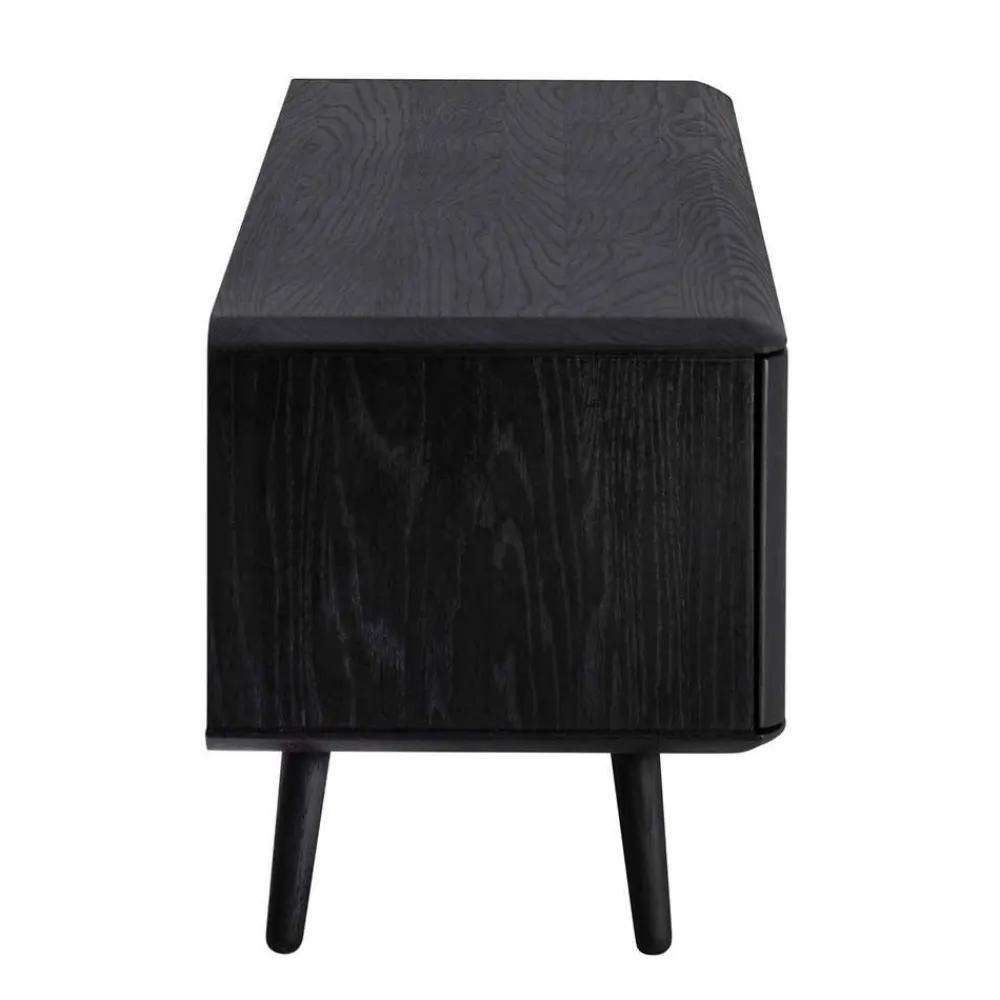 Wohnen Tv & Hifi-Möbel|Lowboards<TV Board aus Eiche geschliffen & Schwarz geölt - Asnes