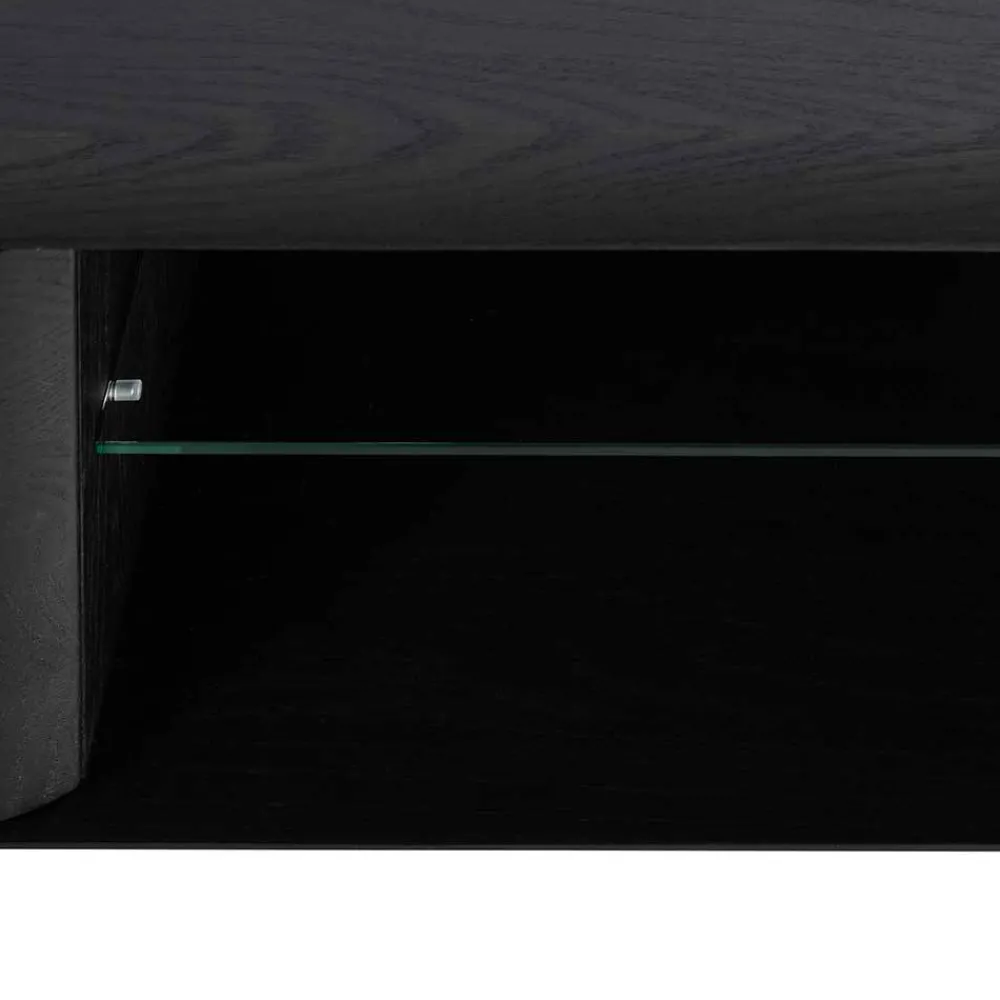 Wohnen Tv & Hifi-Möbel|Lowboards<TV Board aus Eiche geschliffen & Schwarz geölt - Asnes