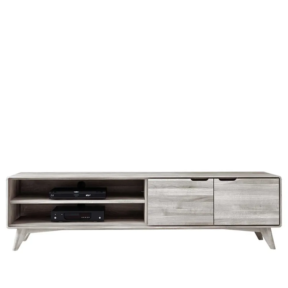 Wohnen Tv & Hifi-Möbel|Lowboards<TV Board aus Wildeiche gebleicht & geölt - Laderla