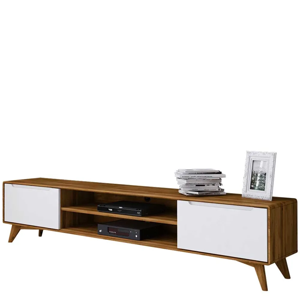 Wohnen Lowboards|Tv & Hifi-Möbel<TV Board aus Wildeiche Massivholz & MDF - Diesta