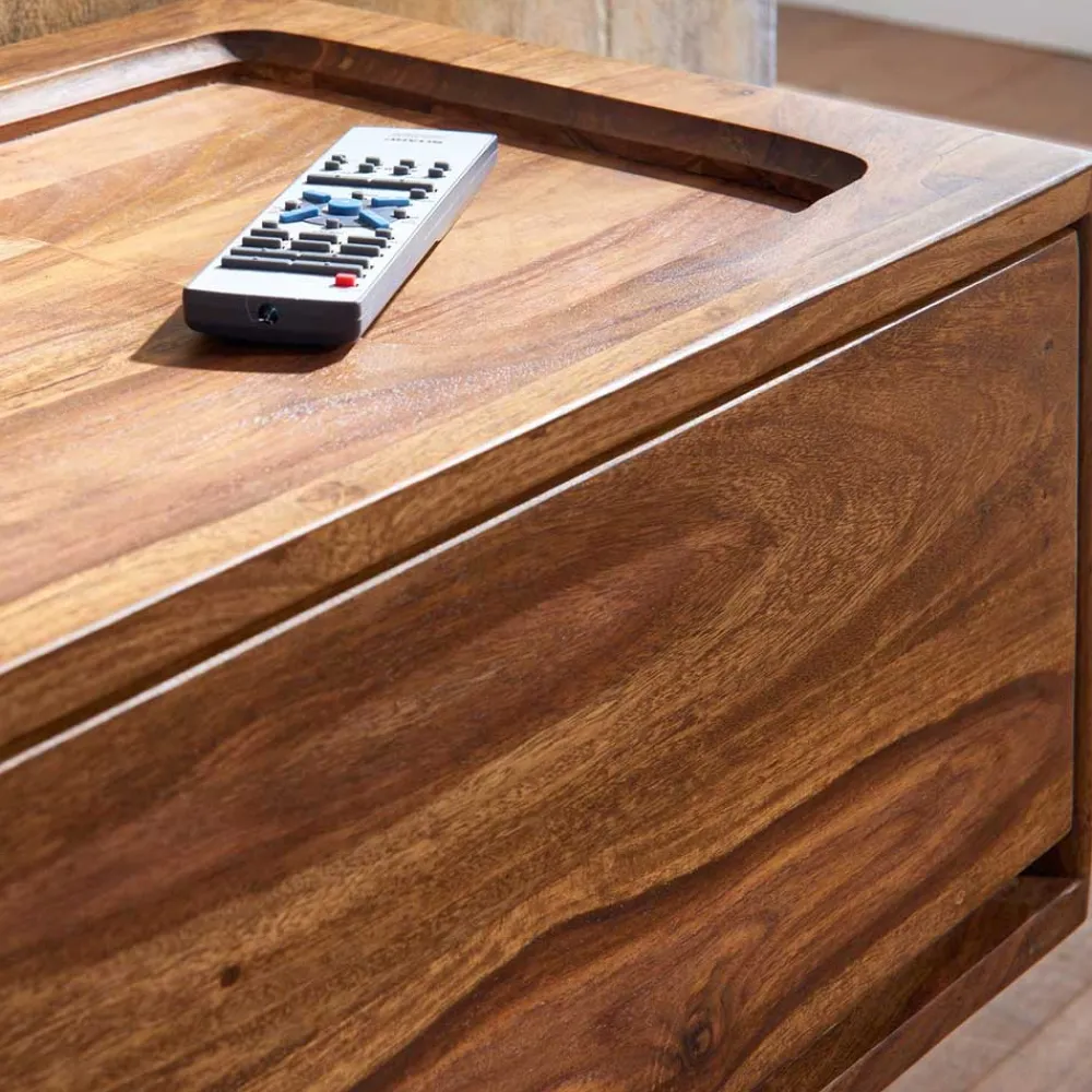 Wohnen Tv & Hifi-Möbel|Lowboards<TV Board für die Wandmontage aus Massivholz - Vanskupa