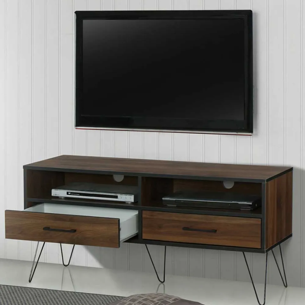 Wohnen Tv & Hifi-Möbel|Lowboards<TV Board in brauner Holzoptik - Hamidy