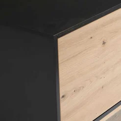 Wohnen Tv & Hifi-Möbel|Lowboards<TV Board in Eiche und Schwarz - Heraklion