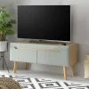 Wohnen Tv & Hifi-Möbel|Lowboards<TV Board in Mintgrün mit Eiche - Armina