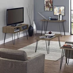 Wohnen Tv & Hifi-Möbel|Lowboards<TV Board in Walnuss Optik und Schwarz - Uzyna