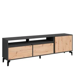Wohnen Tv & Hifi-Möbel|Lowboards<TV Board in Wildeiche & Anthrazit - Kiss