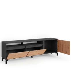 Wohnen Tv & Hifi-Möbel|Lowboards<TV Board in Wildeiche & Anthrazit - Kiss