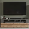 Wohnen Tv & Hifi-Möbel|Lowboards<TV Board in Wildeiche NB & Grau - Scarlett
