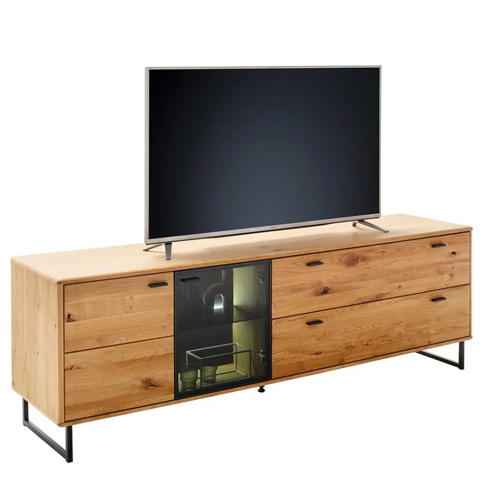 Wohnen Tv & Hifi-Möbel<TV Board mit Glastür & Tür & zwei Schubladen - Flacona