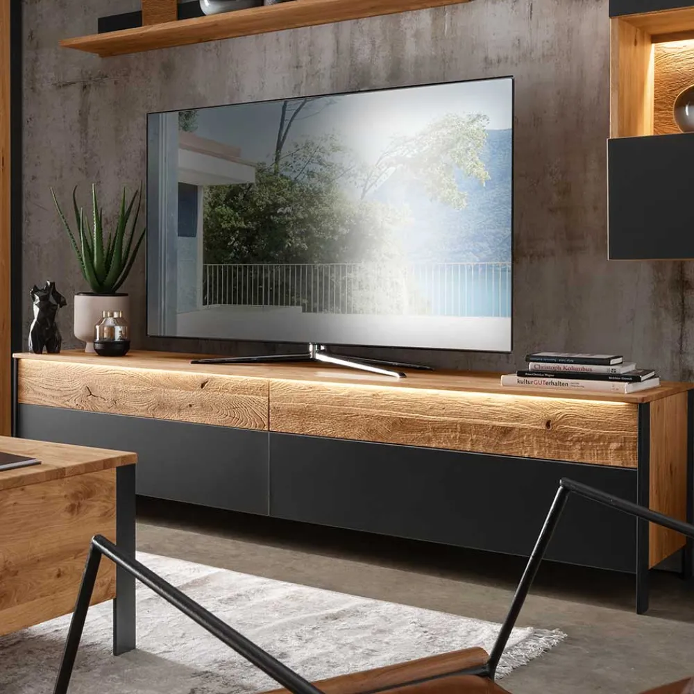 Wohnen Tv & Hifi-Möbel|Lowboards<TV Board mit vier Schubladen & LED Licht - Viligrana