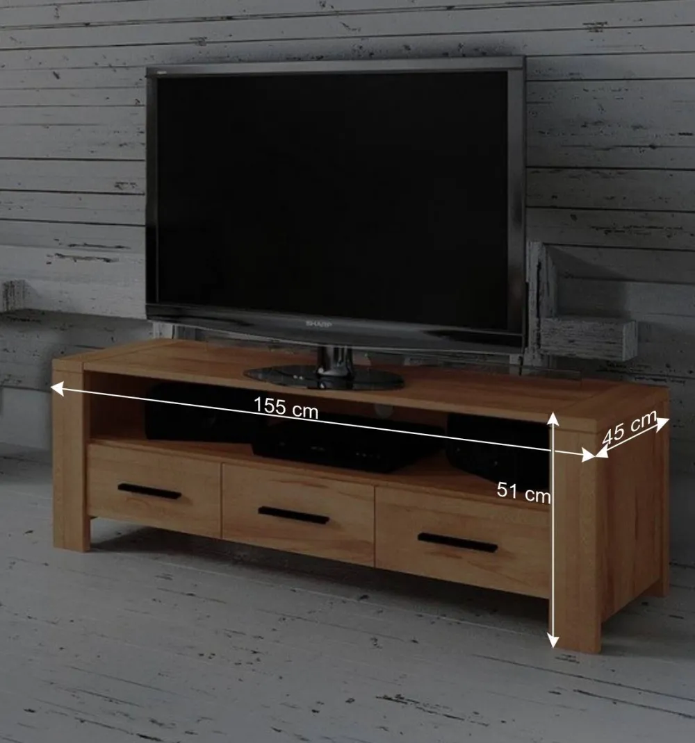 Wohnen Tv & Hifi-Möbel|Lowboards<TV Board Mosniak aus Kernbuche Massivholz