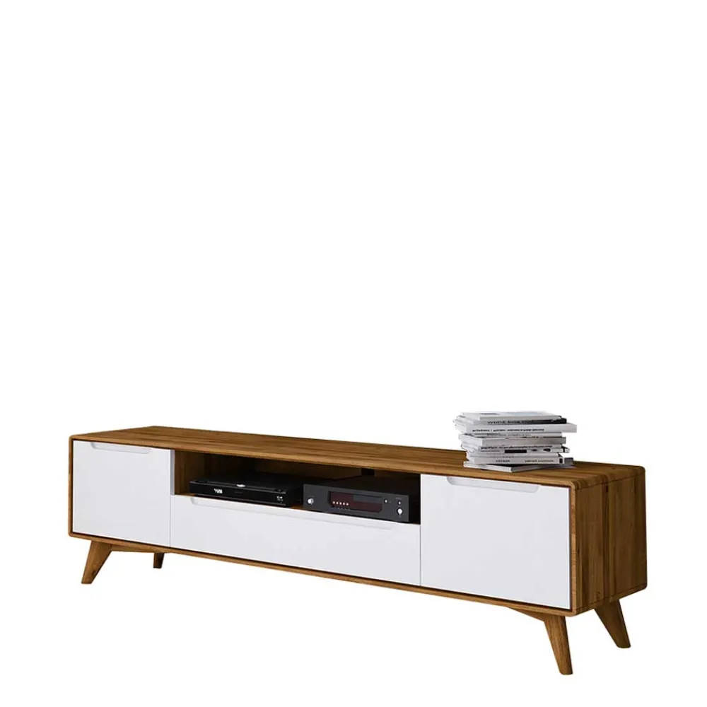 Wohnen Tv & Hifi-Möbel|Lowboards<TV Element Lowboard in Weiß & Natur - Diesta