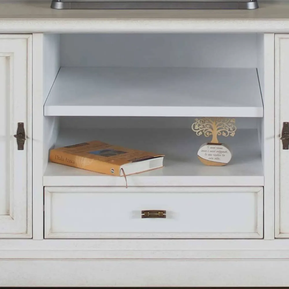 Wohnen Tv & Hifi-Möbel|Lowboards<TV Kommode in Antikweiß - Annot