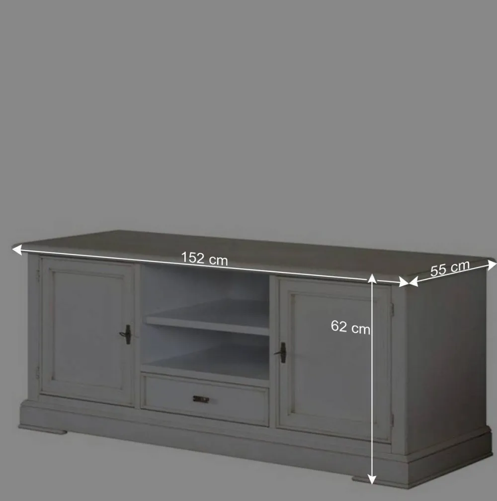 Wohnen Tv & Hifi-Möbel|Lowboards<TV Kommode in Antikweiß - Annot
