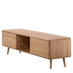 Wohnen Lowboards|Tv & Hifi-Möbel<TV Kommode in Eiche Bianco massiv - Bakaras