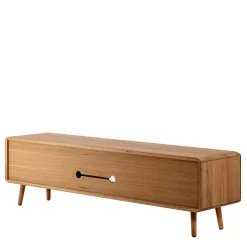 Wohnen Lowboards|Tv & Hifi-Möbel<TV Kommode in Eiche Bianco massiv - Bakaras