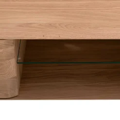 Wohnen Lowboards|Tv & Hifi-Möbel<TV Kommode in Eiche Bianco massiv - Bakaras