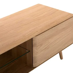Wohnen Lowboards|Tv & Hifi-Möbel<TV Kommode in Eiche Bianco massiv - Bakaras