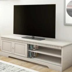 Wohnen Tv & Hifi-Möbel|Lowboards<TV Kommode in Weiß lasiert - Auricos