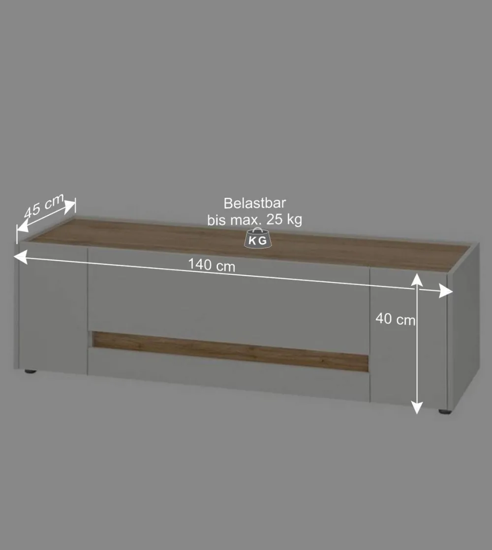 Wohnen Tv & Hifi-Möbel|Lowboards<TV Kommode mit Griffmulden - Nonessia