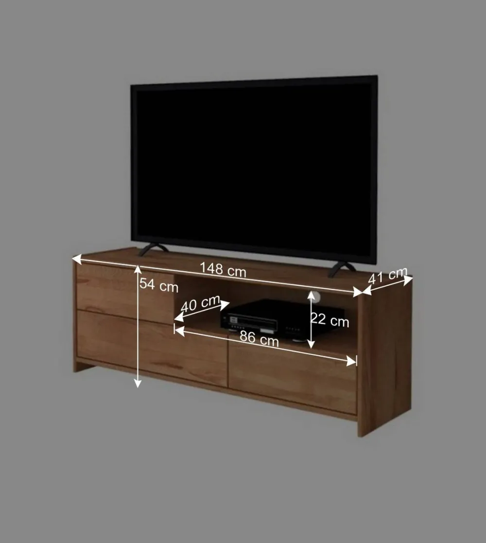 Wohnen Lowboards<TV Kommode Salomonia aus Kernbuche Massivholz