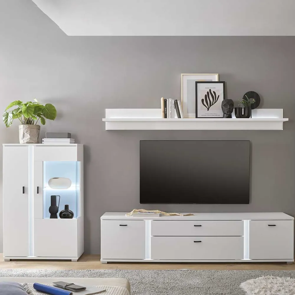 Wohnen Wohnwände<TV Lowboard & Highboard & Regal Set - Tirol (dreiteilig)