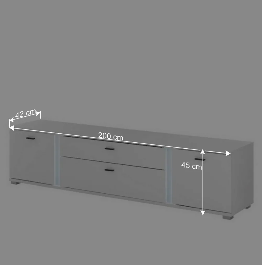 Wohnen Wohnwände<TV Lowboard & Highboard & Regal Set - Tirol (dreiteilig)