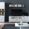 Wohnen Wohnwände<TV Lowboard & Vitrine & Wandboard Set - Apulco (dreiteilig)