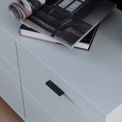 Wohnen Wohnwände<TV Lowboard & Vitrine & Wandboard Set - Apulco (dreiteilig)