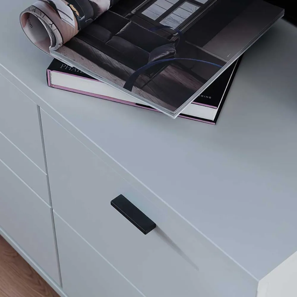 Wohnen Wohnwände<TV Lowboard & Vitrine & Wandboard Set - Apulco (dreiteilig)