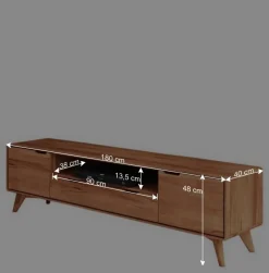 Wohnen Tv & Hifi-Möbel|Lowboards<TV Lowboard aus Kernbuche Massivholz geölt - Junola I