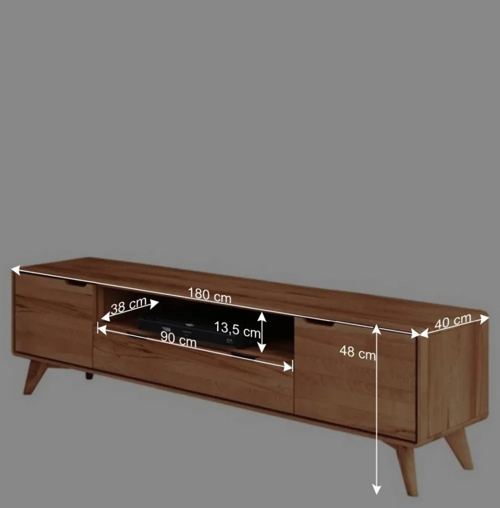 Wohnen Tv & Hifi-Möbel|Lowboards<TV Lowboard aus Kernbuche Massivholz geölt - Junola I