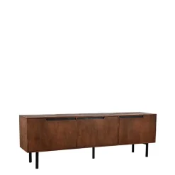 Wohnen Tv & Hifi-Möbel|Lowboards<TV Lowboard aus Mangoholz in Dunkelbraun - Enija