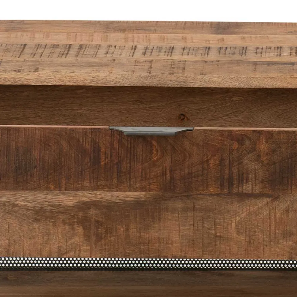 Wohnen Tv & Hifi-Möbel|Lowboards<TV Lowboard aus Recyclingholz & Metall - Acira