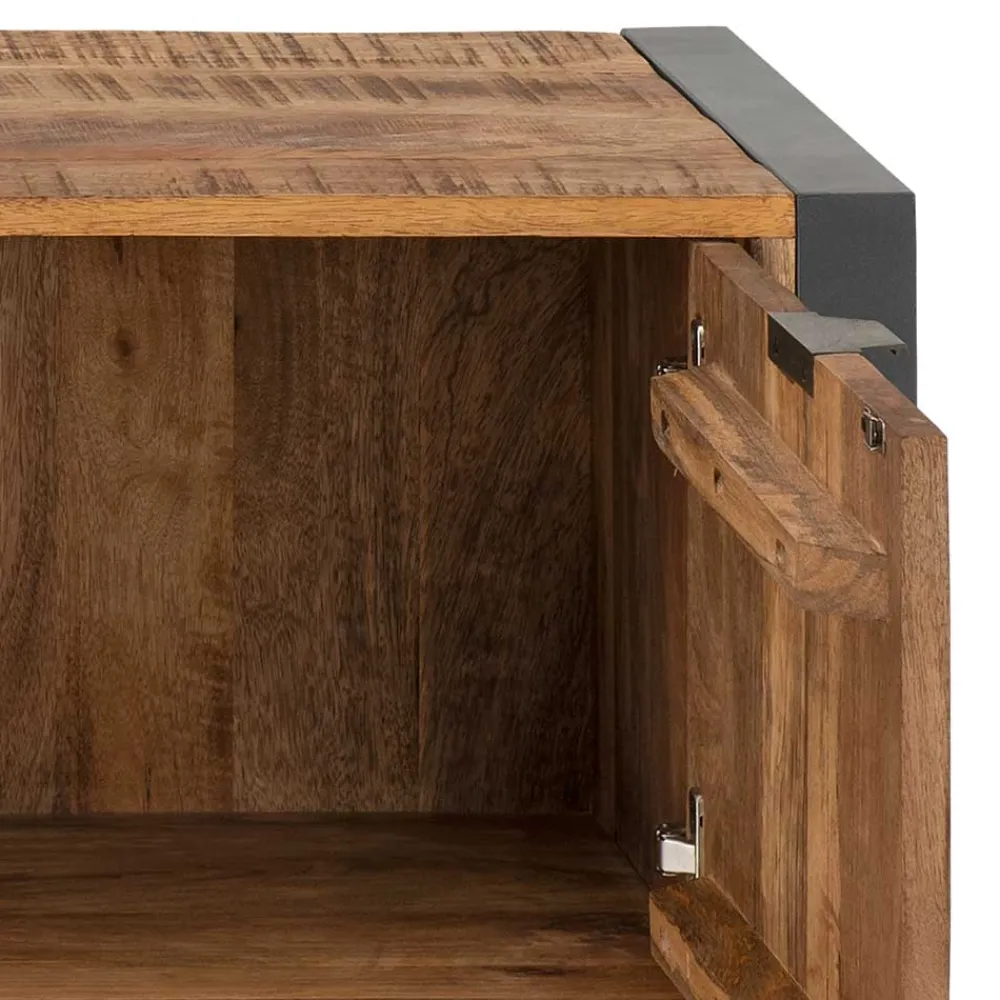 Wohnen Tv & Hifi-Möbel|Lowboards<TV Lowboard aus Recyclingholz & Metall - Acira