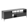 Wohnen Tv & Hifi-Möbel|Lowboards<TV Lowboard aus schwarzem Metall - Magde