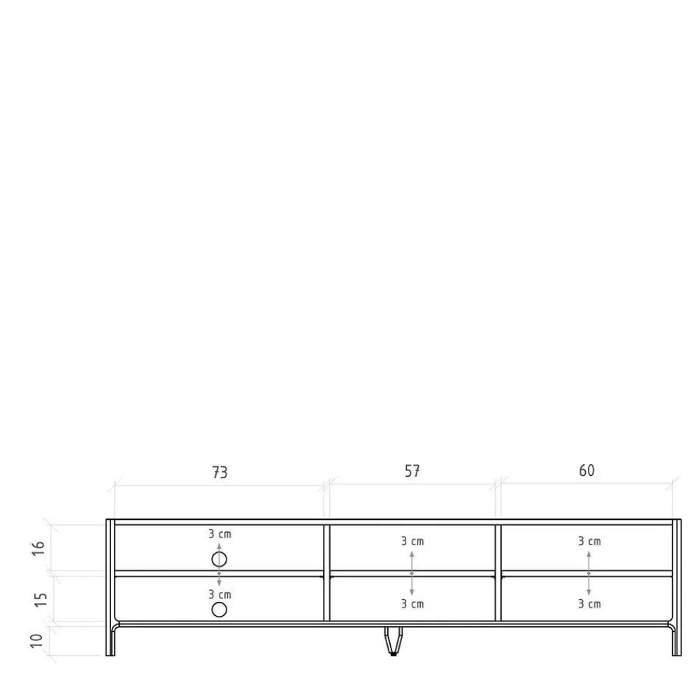 Wohnen Tv & Hifi-Möbel|Lowboards<TV Lowboard aus Wildeiche Massivholz - Laida