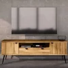 Wohnen Tv & Hifi-Möbel|Lowboards<TV Lowboard aus Wildeiche mit Metall - Casarius