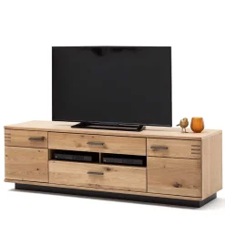 Wohnen Tv & Hifi-Möbel|Lowboards<TV Lowboard in Eiche Bianco & Anthrazit - Crupean I