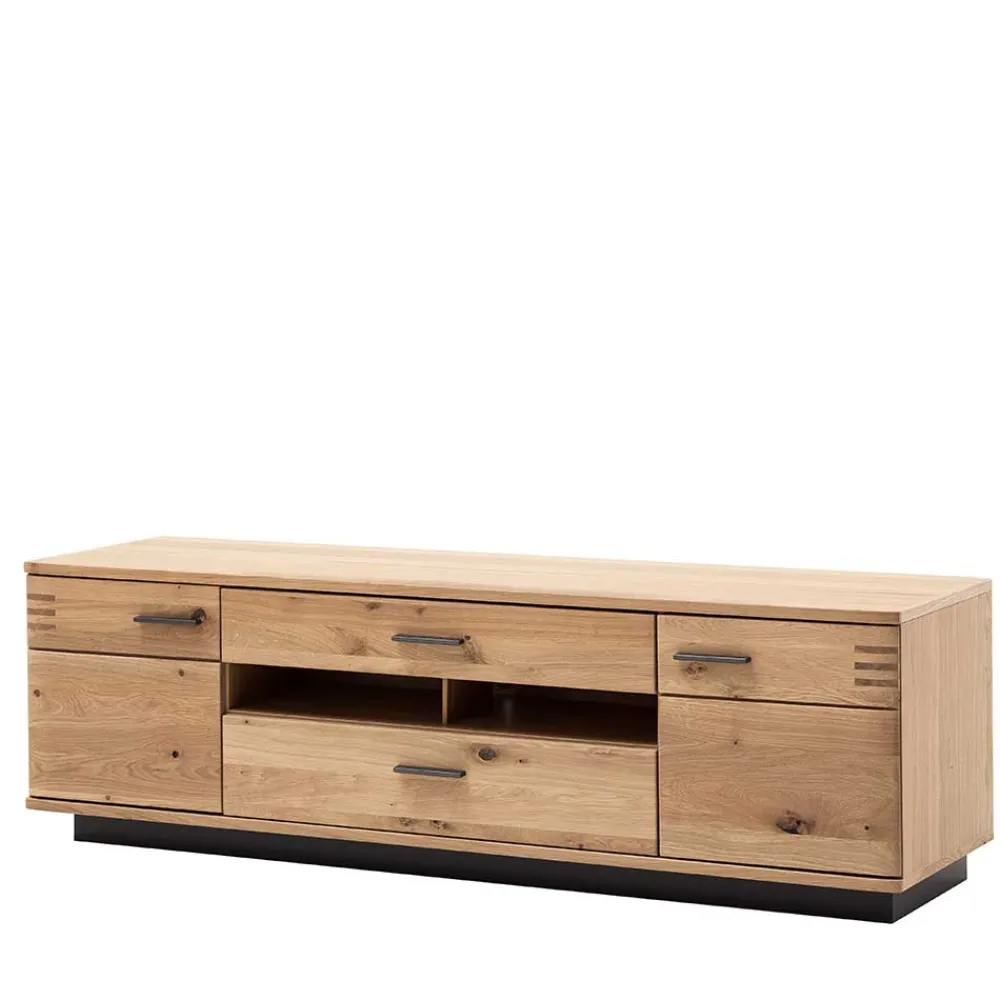Wohnen Tv & Hifi-Möbel|Lowboards<TV Lowboard in Eiche Bianco & Anthrazit - Crupean I