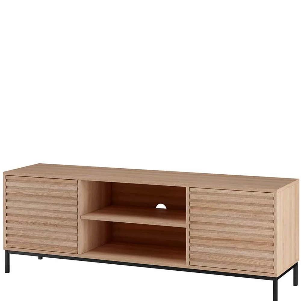 Wohnen Tv & Hifi-Möbel|Lowboards<TV Lowboard in Eiche Holzdekor - Lunira
