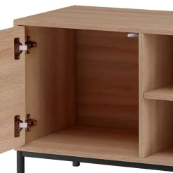 Wohnen Tv & Hifi-Möbel|Lowboards<TV Lowboard in Eiche Holzdekor - Lunira